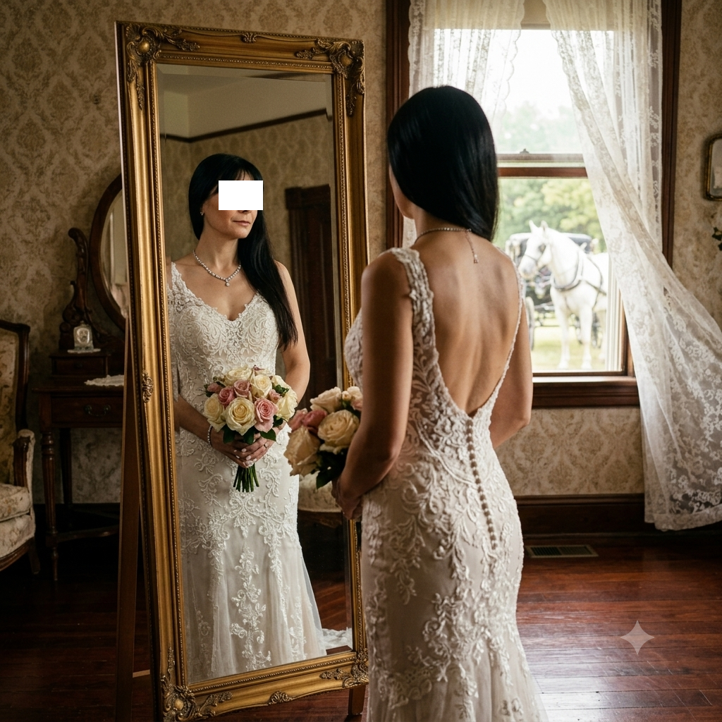 Immagine di donna allo specchio